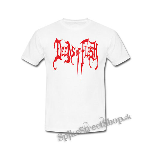 DEEDS OF FLESH - Logo - biele detské tričko