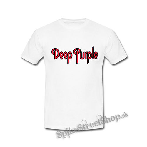 DEEP PURPLE - Logo Red Black - biele detské tričko