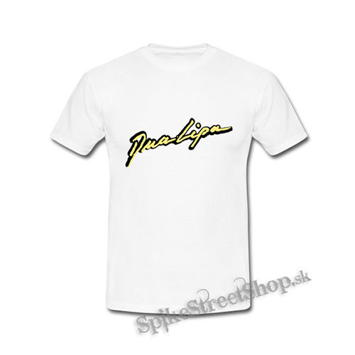 DUA LIPA - Yellow Logo - biele detské tričko