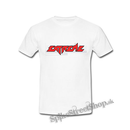 EXTREME - Logo Red Black Hardrock Band - biele detské tričko