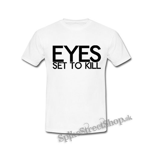 EYES SET TO KILL - Logo - biele detské tričko