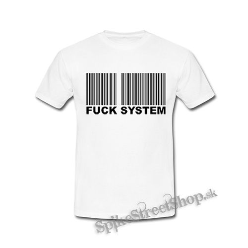 FUCK SYSTEM - biele detské tričko