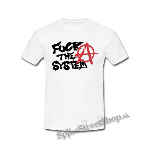 FUCK THE SYSTEM - biele detské tričko
