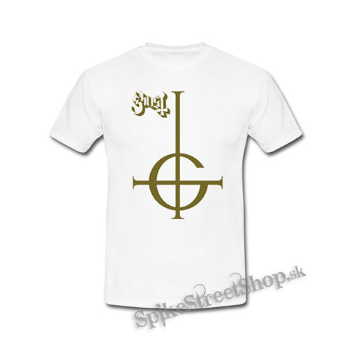 GHOST - Gold Logo - biele detské tričko