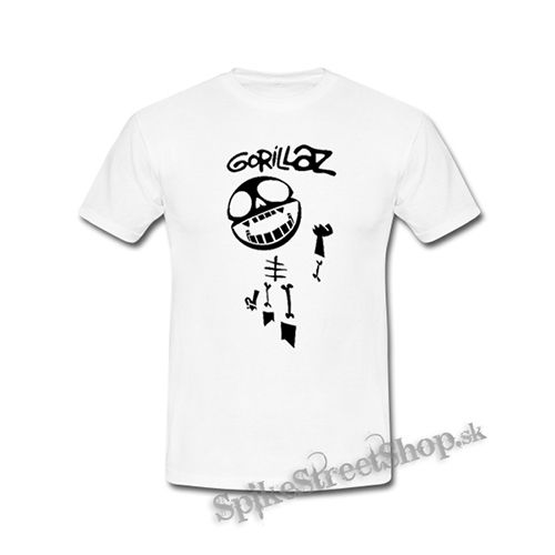 GORILLAZ - Logo plus BONESY - biele detské tričko