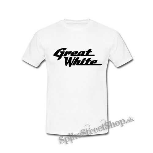 GREAT WHITE - Logo - biele detské tričko