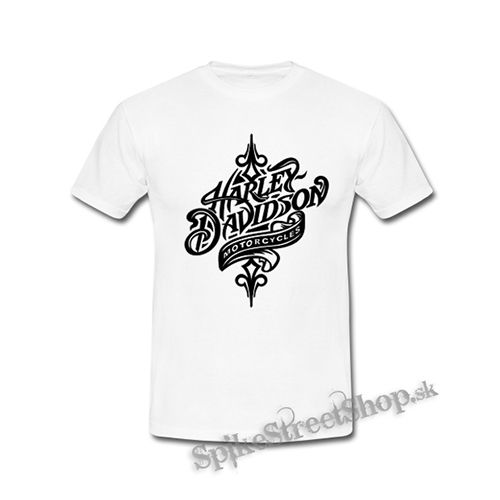 HARLEY DAVIDSON - Motor Cycles Tattoo Logo - biele detské tričko