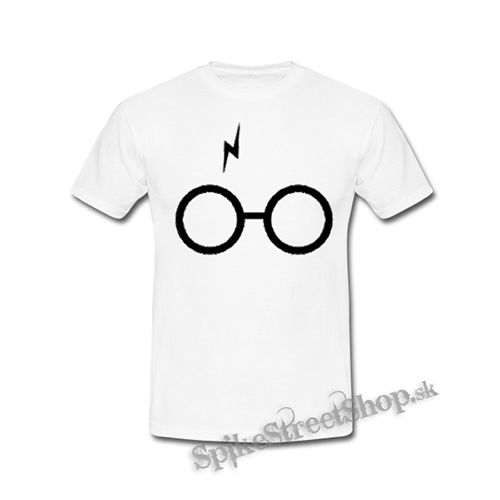 HARRY POTTER - Glasses Crest - biele detské tričko