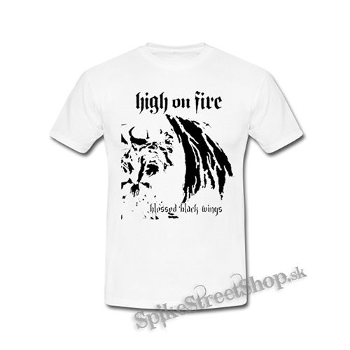 HIGH ON FIRE - Blessed Black Wings - biele detské tričko