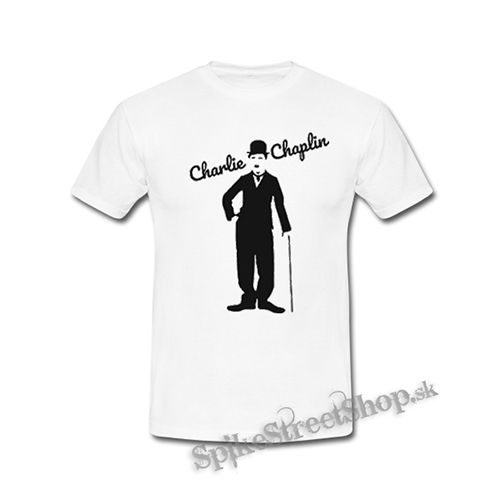 CHARLIE CHAPLIN - Portrait Motive 1 - biele detské tričko