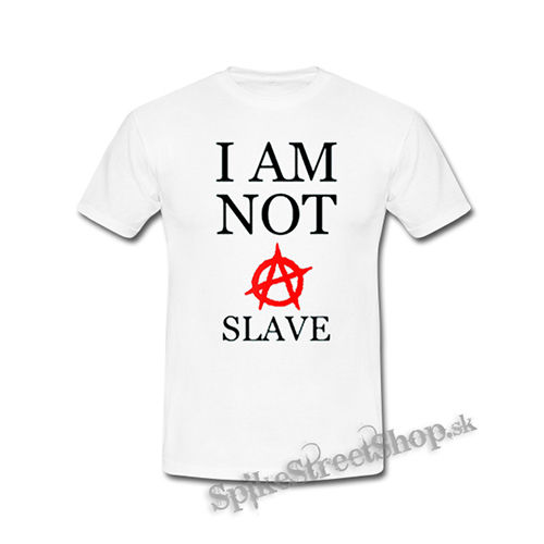 I AM NOT A SLAVE - Červené A - biele detské tričko