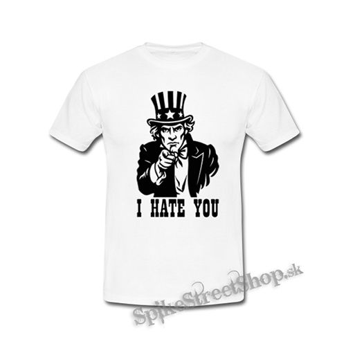 I HATE YOU - biele detské tričko