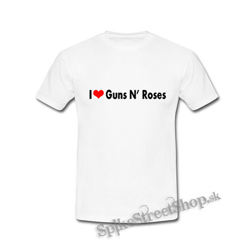 I LOVE GUNS N ROSES - biele detské tričko