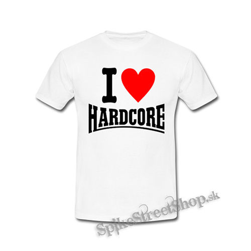 I LOVE HARDCORE na ČIERNE - biele detské tričko