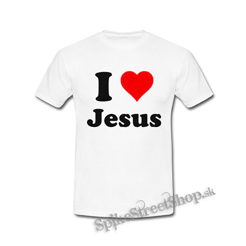 I LOVE JESUS - biele detské tričko