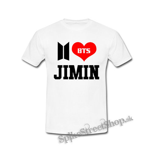 I LOVE JIMIN - Bangtan Boys - biele detské tričko