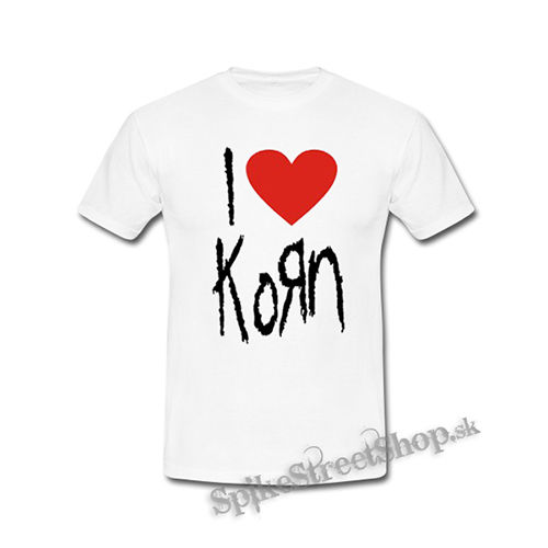 I LOVE KORN - biele detské tričko