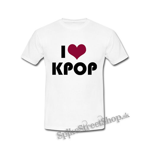 I LOVE K-POP - biele detské tričko