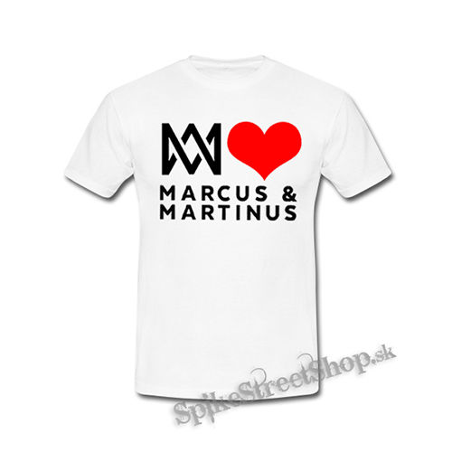 I LOVE MARCUS & MARTINUS - Motive 1 - biele detské tričko