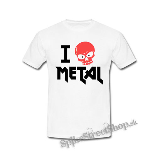 I LOVE METAL - biele detské tričko