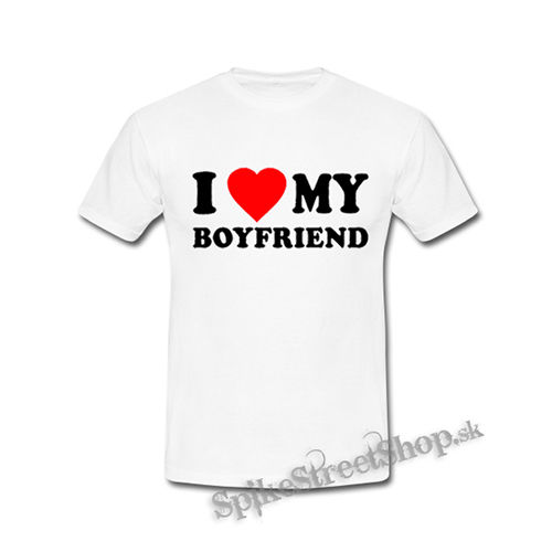I LOVE MY BOYFRIEND - biele detské tričko