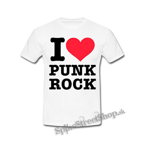 I LOVE PUNKROCK - biele detské tričko
