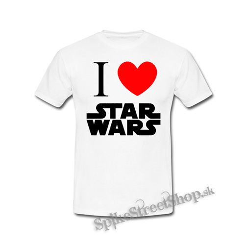 I LOVE STAR WARS - biele detské tričko