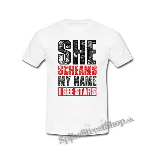 I SEE STARS - She Screams My Name - biele detské tričko