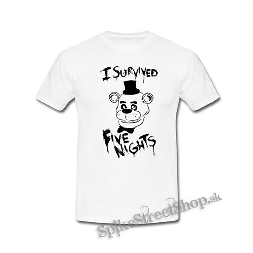I SURVIVED FIVE NIGHTS AT FREDDY´S PIZZERIA - biele detské tričko