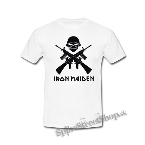 IRON MAIDEN - A Matter Of Life And Death Logo - biele detské tričko
