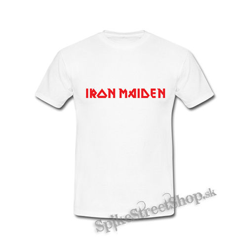 IRON MAIDEN - Red Logo - biele detské tričko
