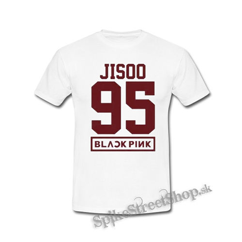JISOO 95 - BLACKPINK - Pink Number Years - biele detské tričko