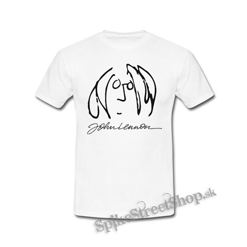 JOHN LENNON - Face & Signature - biele detské tričko