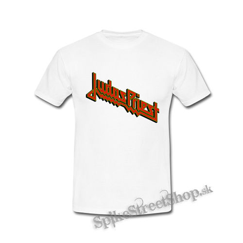 JUDAS PRIEST - Orange Yellow Classic Logo - biele detské tričko