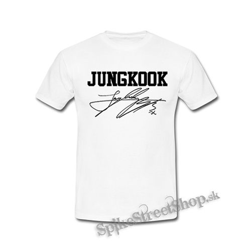 JUNGKOOK - Logo Signature - biele detské tričko