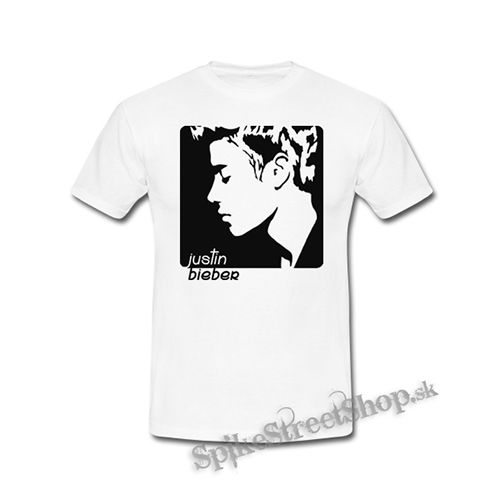 JUSTIN BIEBER - Logo & Portrait Motive 2 (2) - biele detské tričko