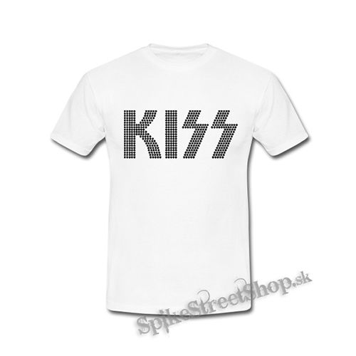 KISS - Dot Black Logo - biele detské tričko