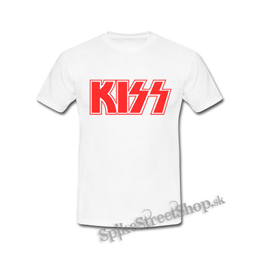 KISS - Red Logo - biele detské tričko