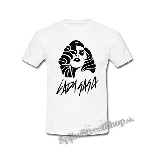 LADY GAGA - Logo & Portrait - biele detské tričko