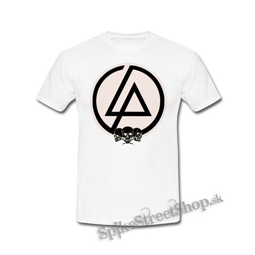 LINKIN PARK - Brown Logo And Skulls - biele detské tričko