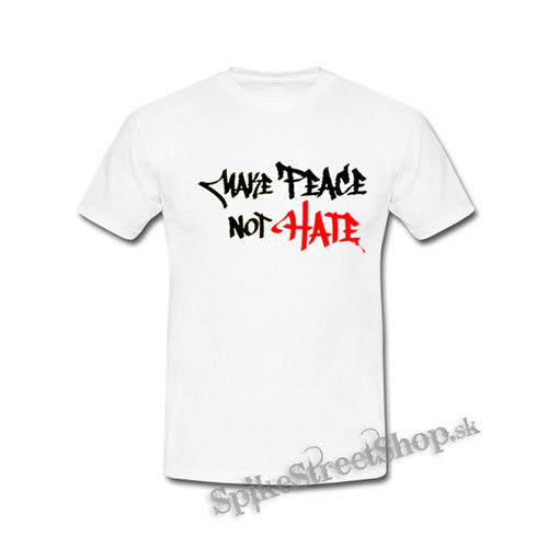 MAKE PEACE NOT HATE - biele detské tričko