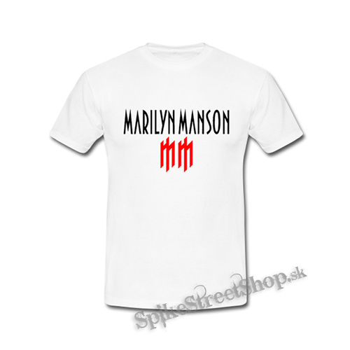 MARILYN MANSON - Logo Crest - biele detské tričko