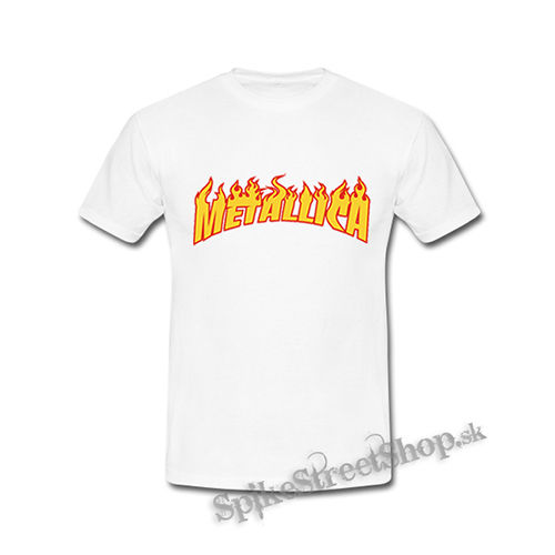 METALLICA - Thrasher Logo Flame - biele detské tričko