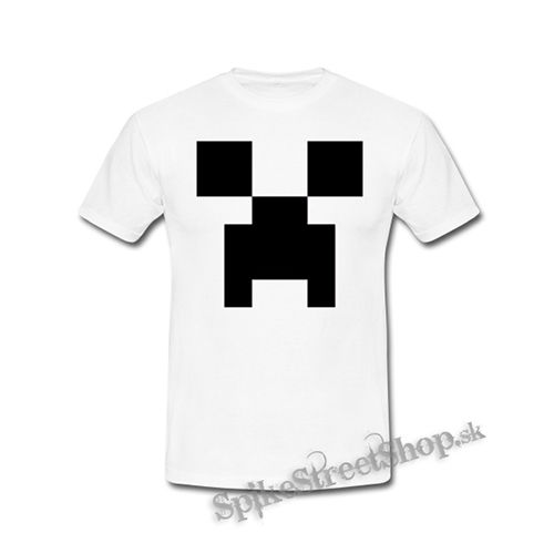 MINECRAFT - Creeper - biele detské tričko