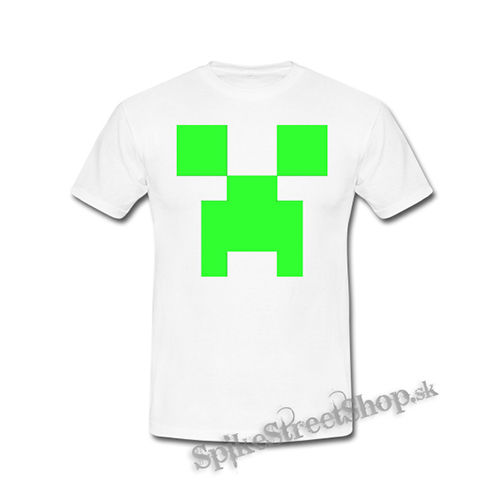 MINECRAFT - Green Creeper - biele detské tričko
