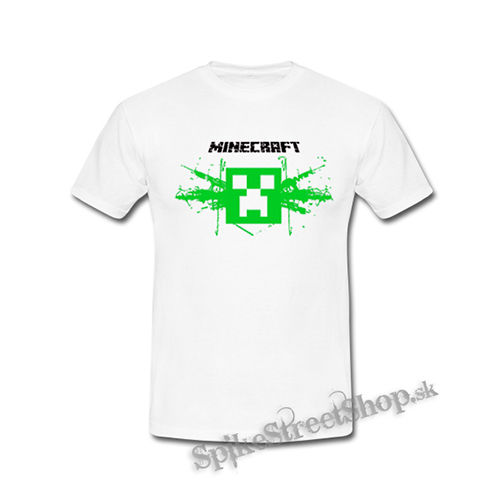 MINECRAFT - Gun - biele detské tričko