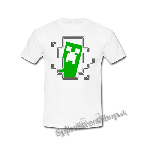 MINECRAFT - Hello I´m Creeper - biele detské tričko