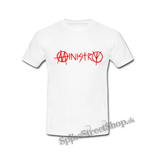 MINISTRY - Red Logo - biele detské tričko