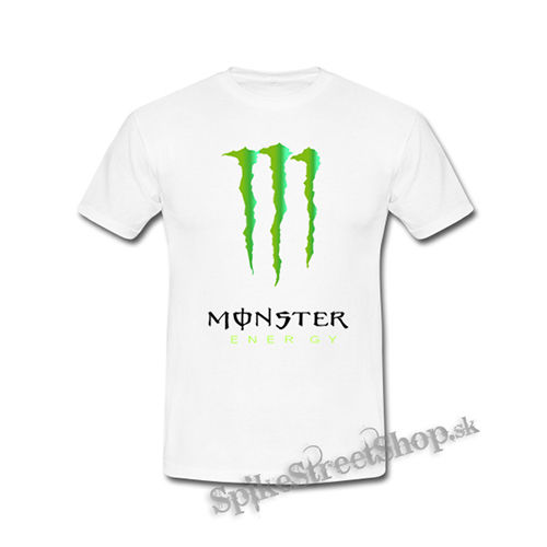MONSTER ENERGY - Logo - biele detské tričko