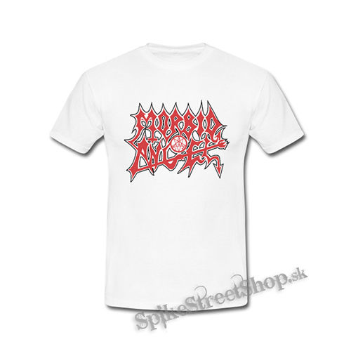 MORBID ANGEL - Logo Red White - biele detské tričko